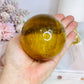 Large Yellow Fluorite Sphere on Stand 635g