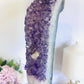 ⚜️ SALE ⚜️ Wow!! Classy & Fabulous Huge 30cm 1.4KG Druzy Amethyst Cluster with Calcite Inclusions On Black Stand From Brazil