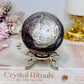 Large Purple Mica Flashy Sphere On Stand 393g