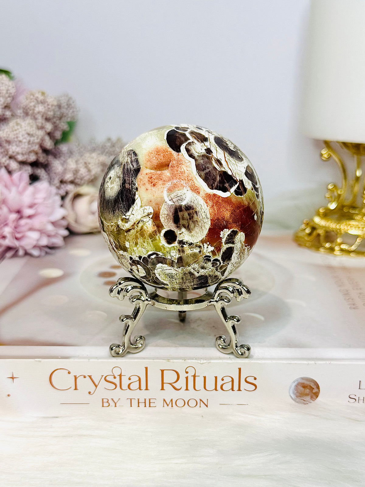 Money Agate Sphere On Stand 273g