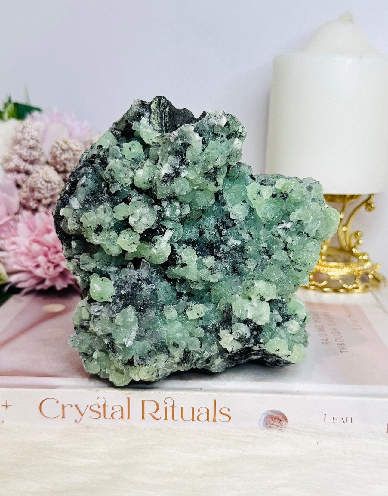 Unique High Grade Green Fluorite Specimen on Matrix 10.5cm 681g