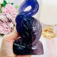 Purple Fluorite Carved Flamingo 510gram 14cm