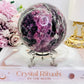 Large High Grade 624gram Pink Tourmaline Sphere On Stand