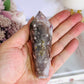 Beautiful 9.5cm Druzy Black Cherry | Flower Agate Wand | Tower