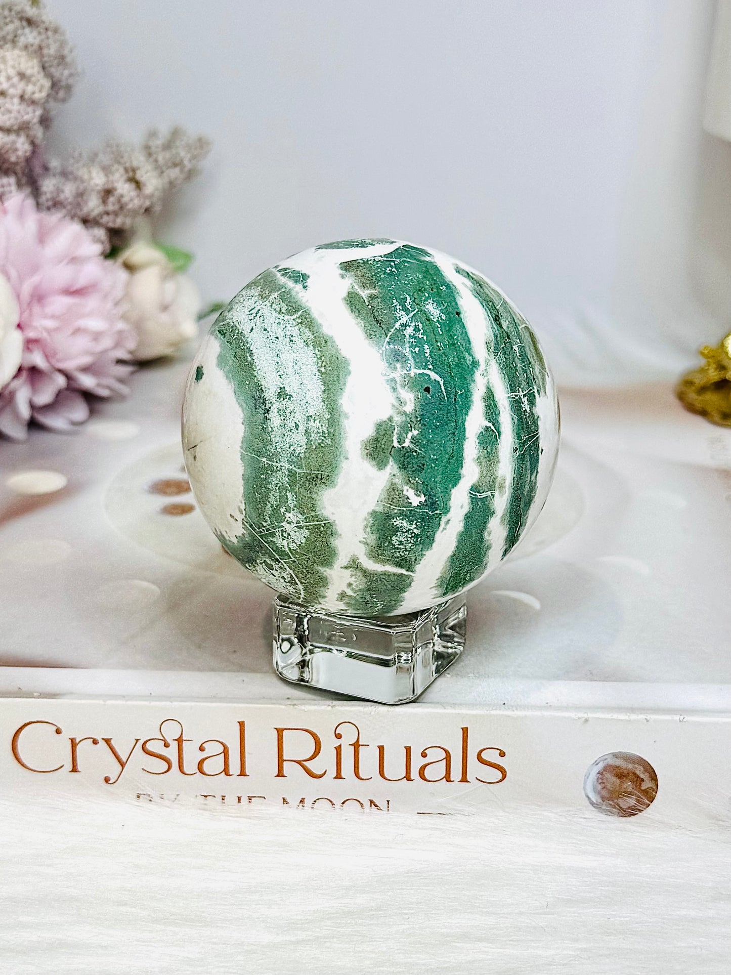 Unicorn Jasper Sphere on Stand 238g