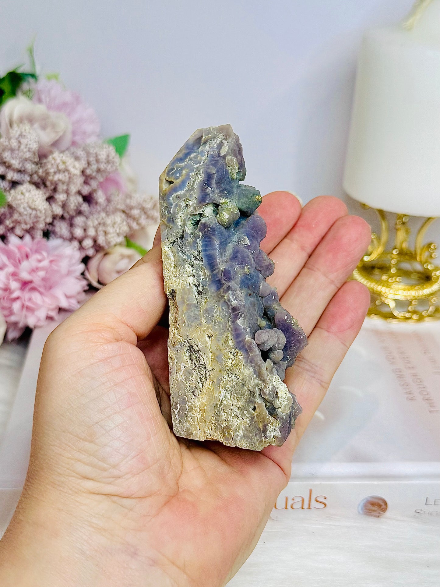 Grape Agate Natural Tower 11cm
