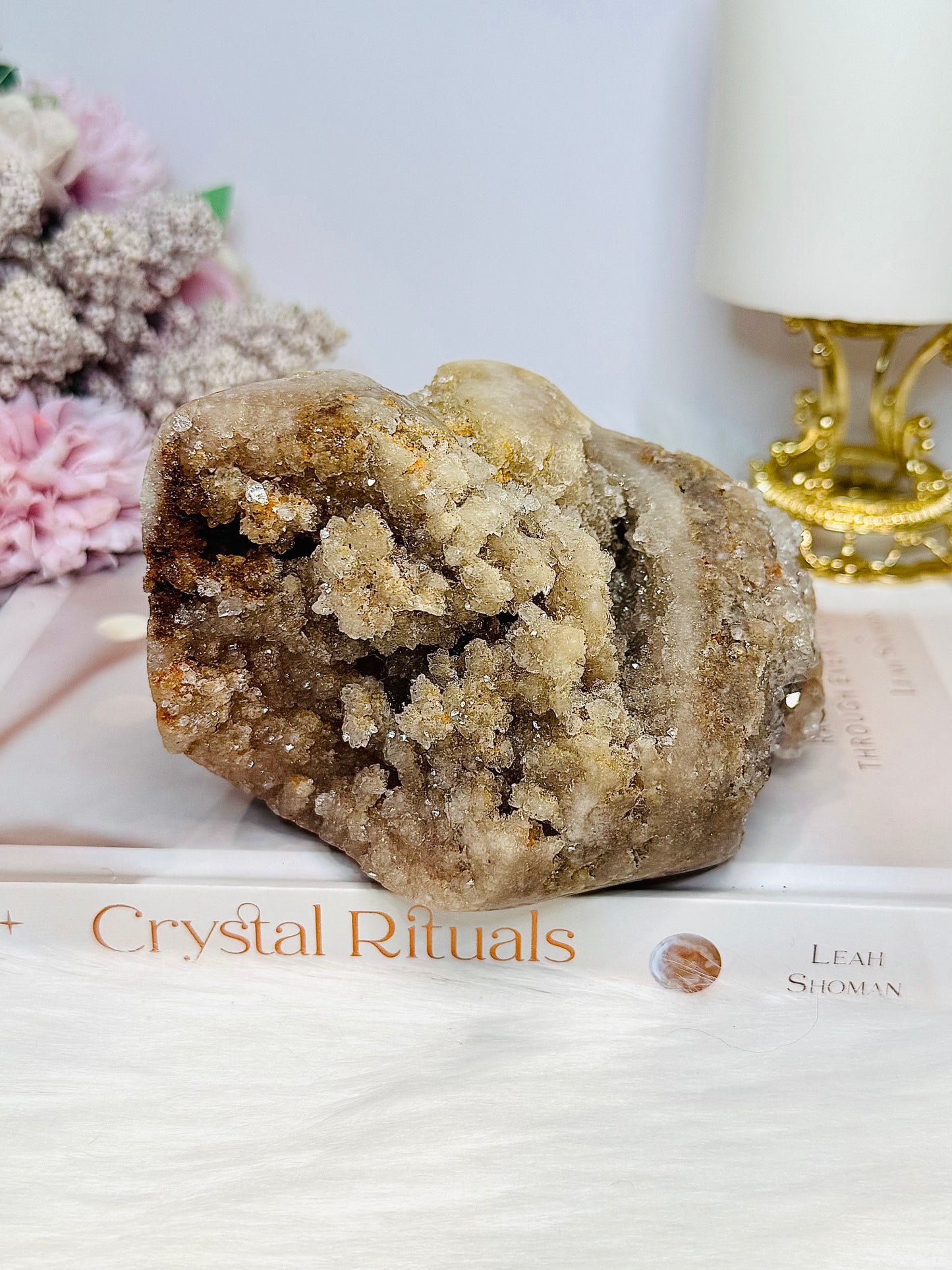 Large Natural Pink Amethyst Druzy Freeform 803g