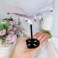 Rose Quartz Heart & Wings On Stand H 17cm x L 19cm