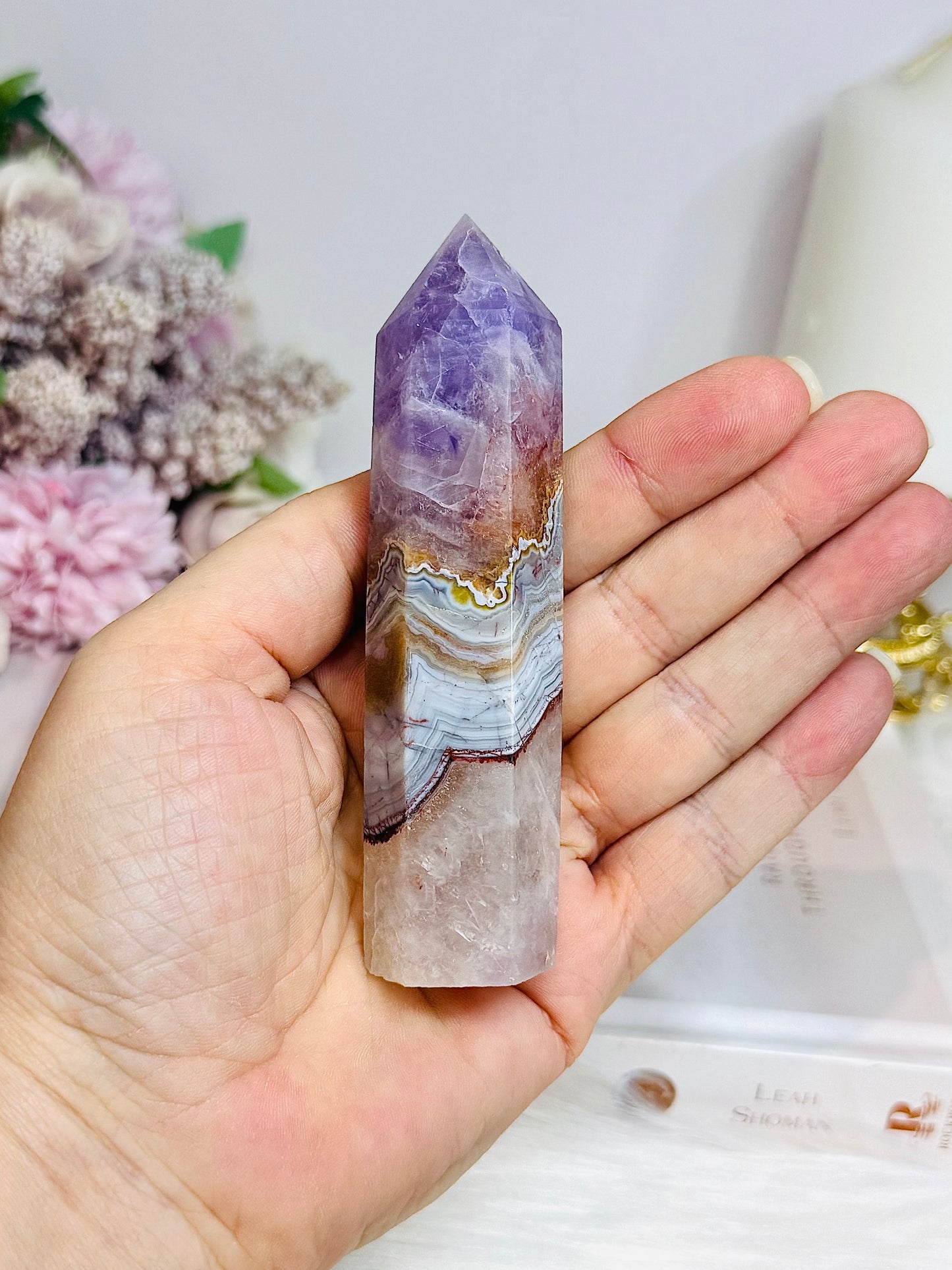 Crazy Lace Amethyst Tower 10.5cm