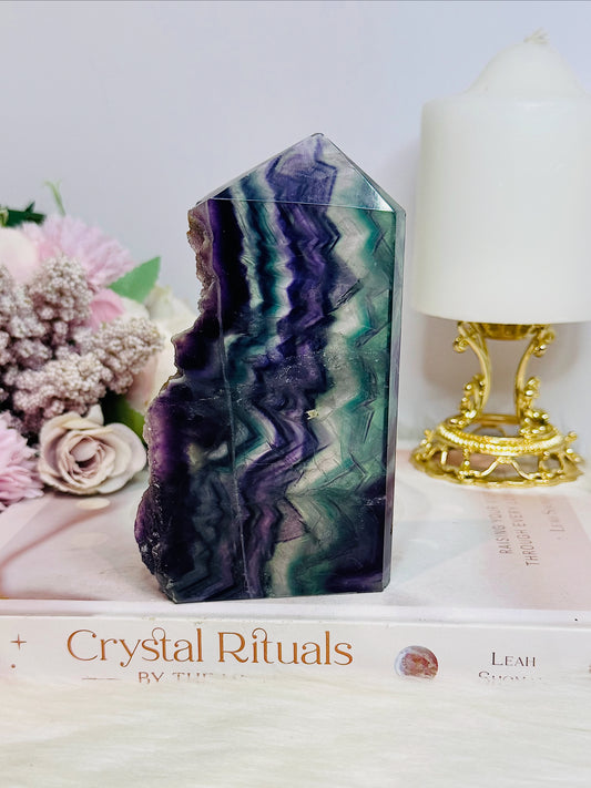 Rainbow Fluorite Polished Slab | Tower 12cm 320g
