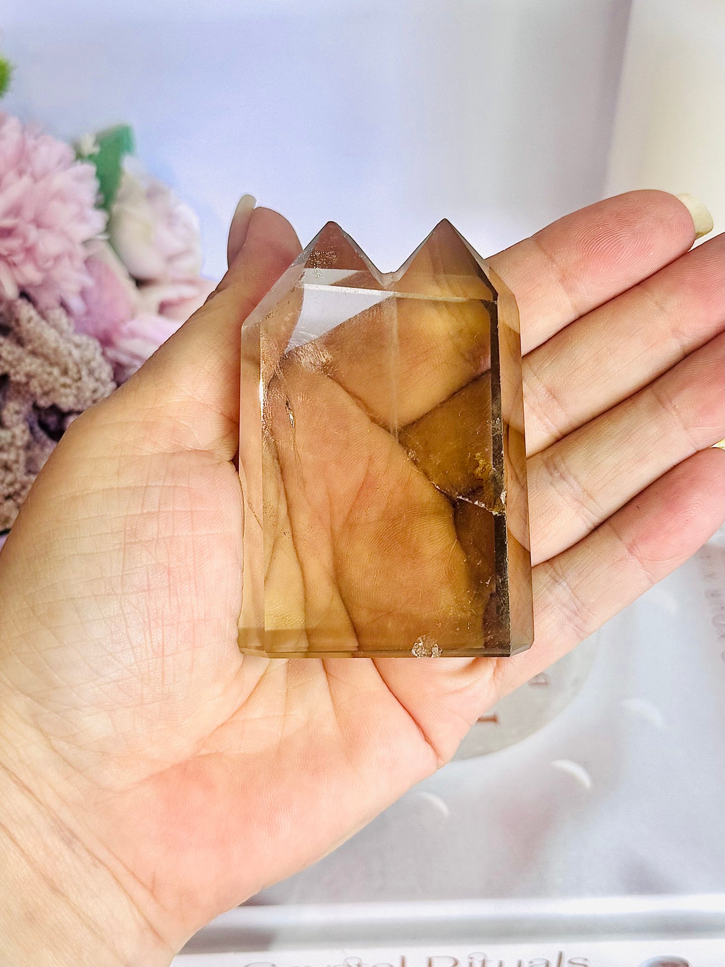 Supports Anxiety & Depression ~ Smokey Quartz Twin | Double Tower 7.5cm