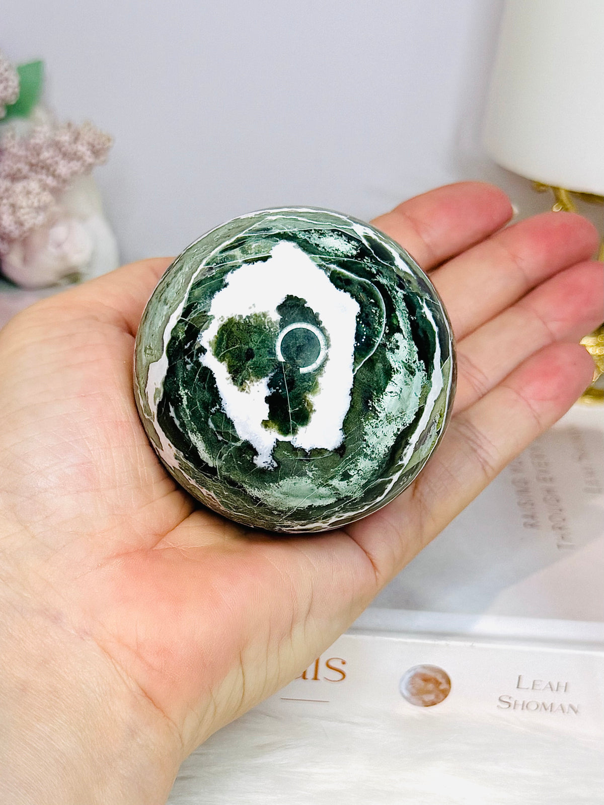 Unicorn Jasper Sphere on Stand 298g