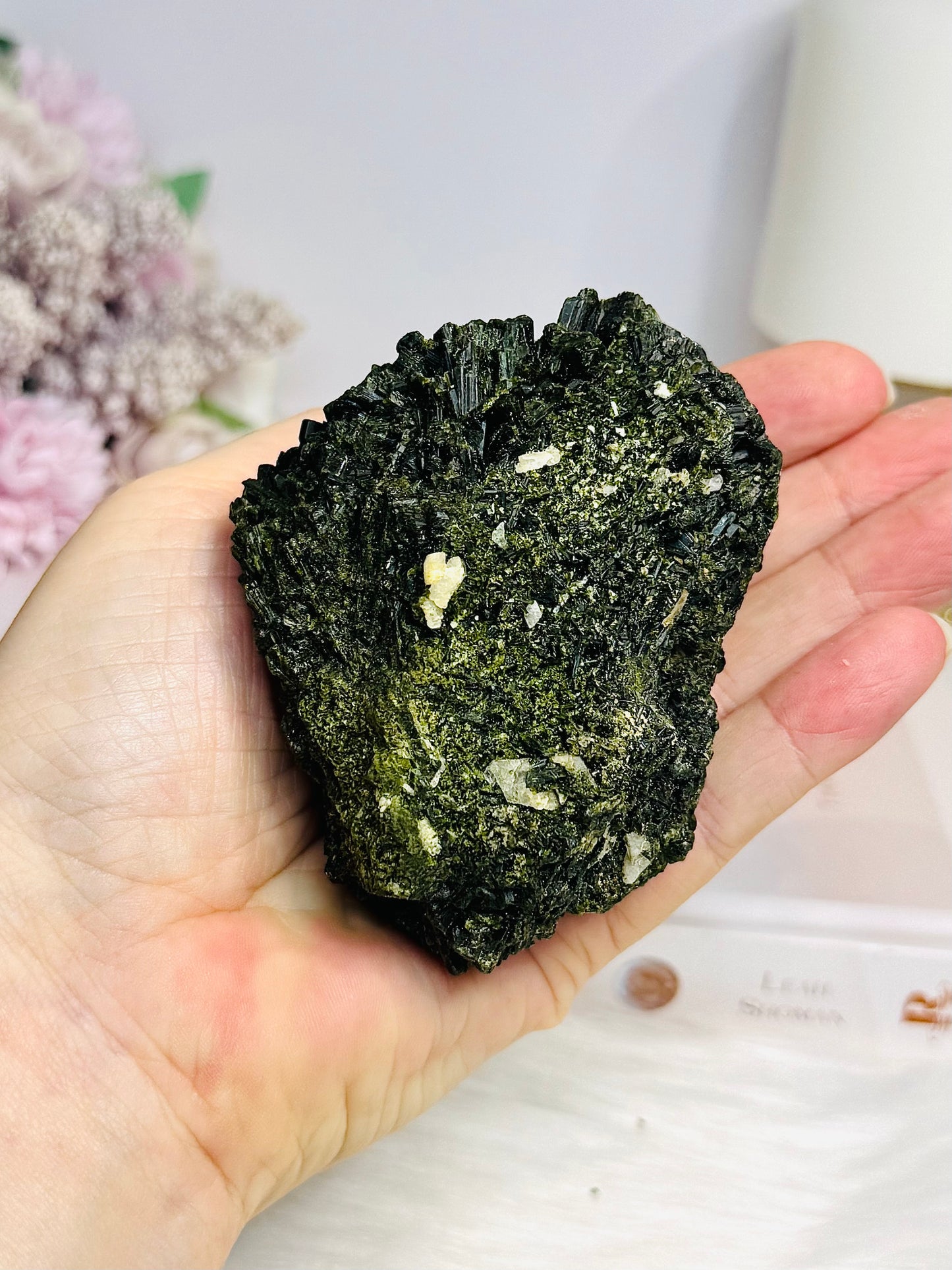 Large Natural Green Tourmaline Rough Specimen 302g