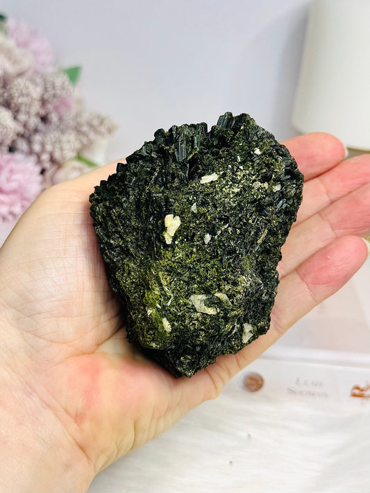 Large Natural Green Tourmaline Rough Specimen 302g