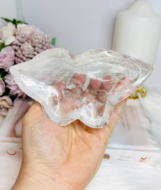 Chunky Clear Quartz Butterfly Bowl 13.5cm 317g