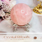 Beautiful Large 372gram Rose Quartz Sphere On Stand