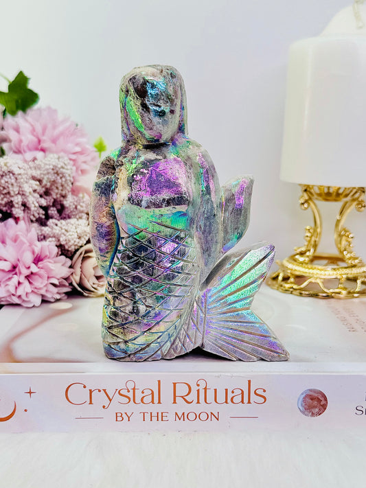 Truly Magical 13cm Chunky Angel Aura Sphalerite Carved Mermaid