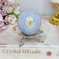 Druzy Blue Lace Agate Sphere On Stand 168g