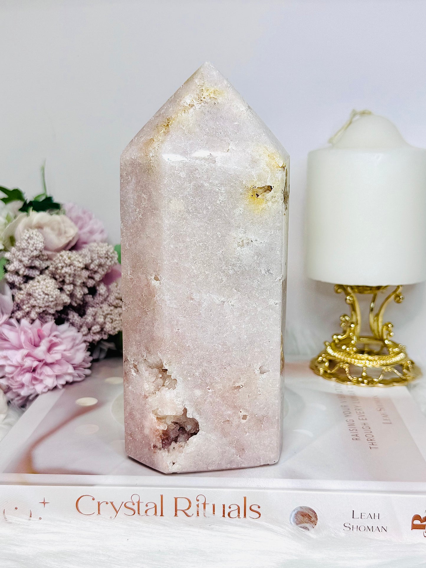 Large Chunky Pink Amethyst Druzy Tower 17cm 1.16KG