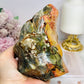 High Grade Ocean Jasper Carved Flame 13cm 1.1KG