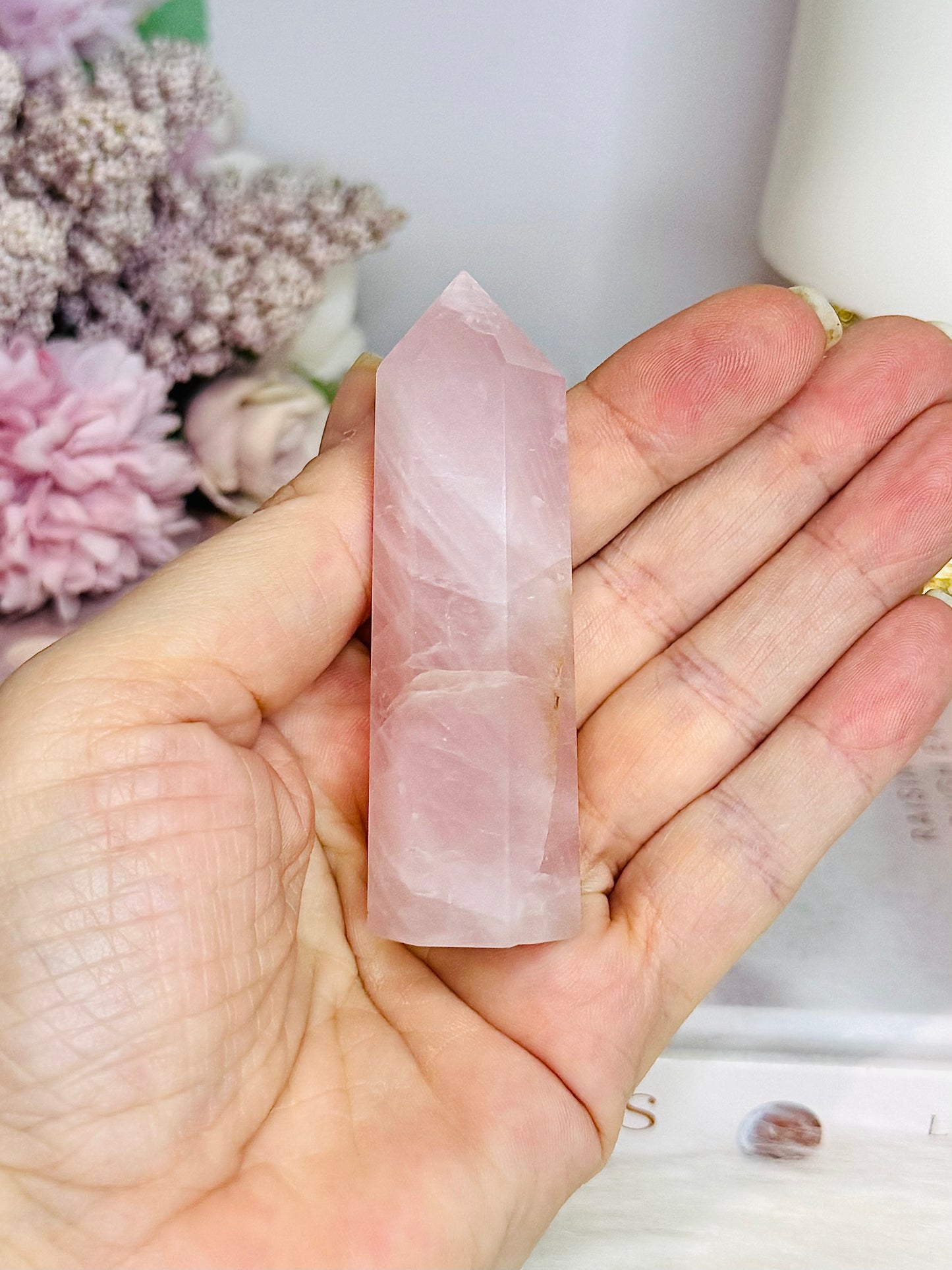 Rose Quartz Tower 8cm