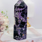 Large 16cm Chunky 865gram Purple Root Fluorite Tower