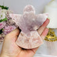 Chunky Pink Amethyst Carved Angel 10cm 360g