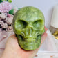 Huge Green Jade Carved Skull 1.25KG