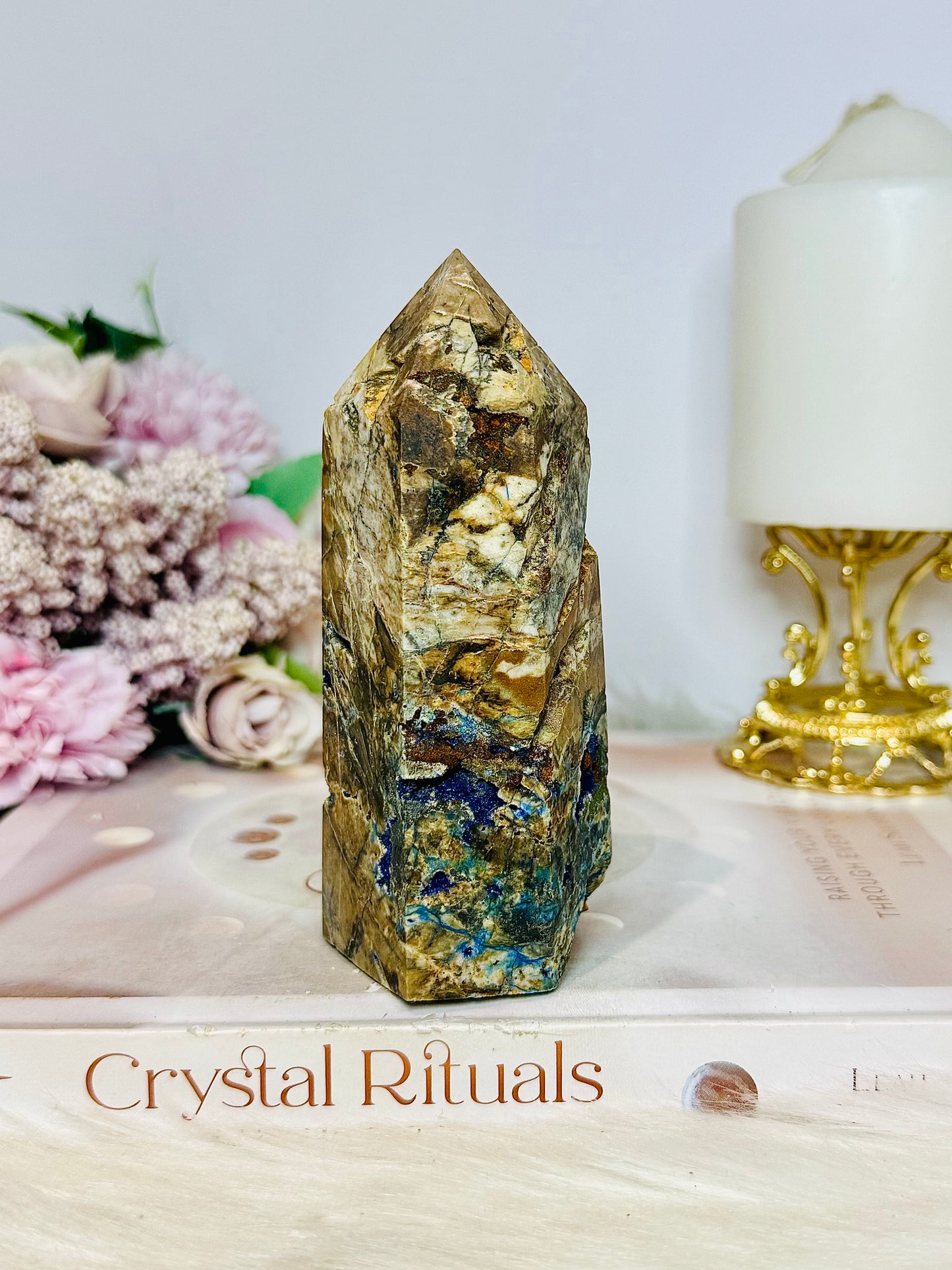 Natural Azurite Chunky Tower 12cm 362g