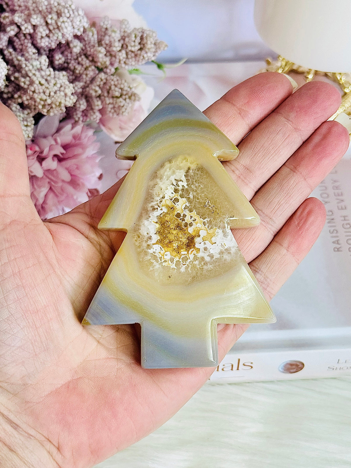 Druzy Agate Christmas Tree 10cm