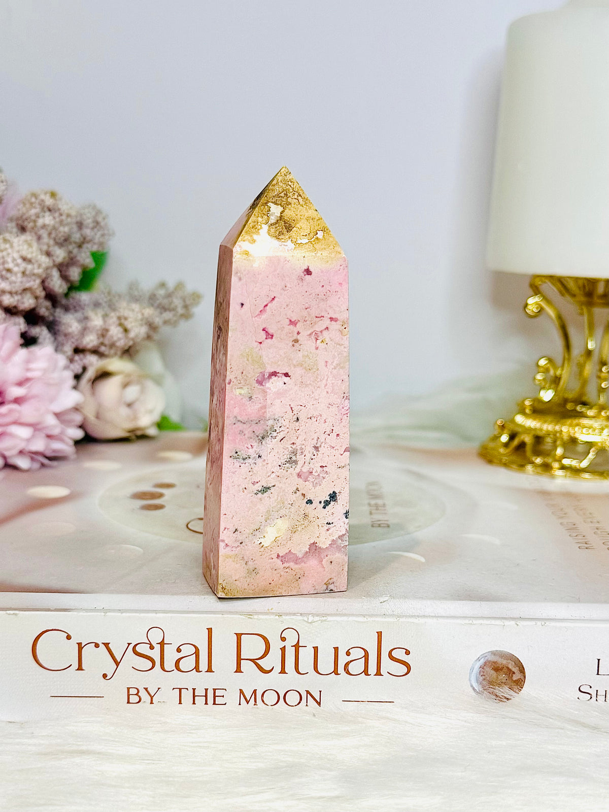 Pink Peruvian Rhodonite Tower 9cm