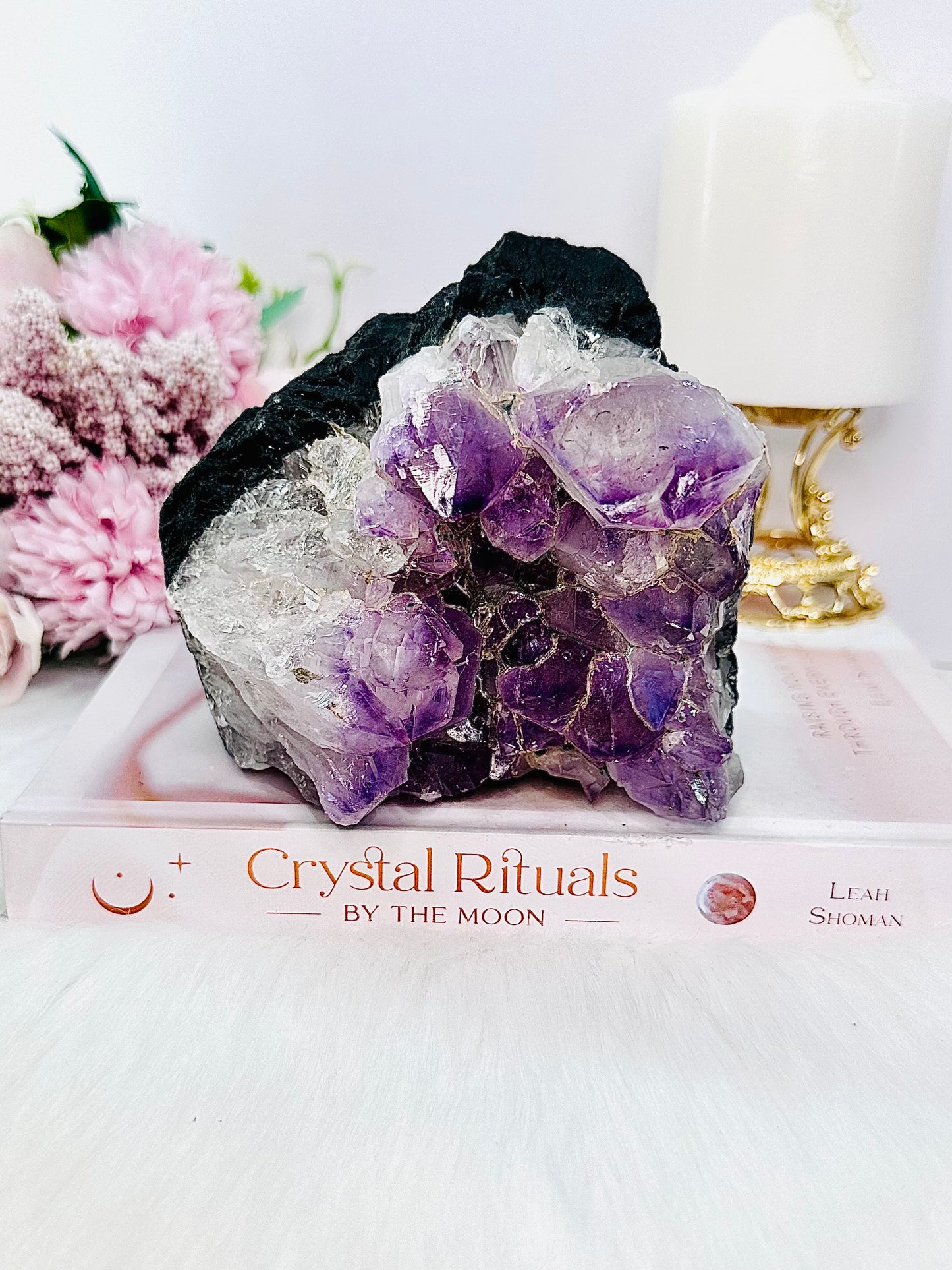 Stunning Large 1.42KG Amethyst Cluster From Uruguay