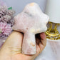 Pink Amethyst Carved Fairy Wand 10.5cm 248g