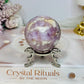 Pink Tourmaline Sphere on Stand 206g