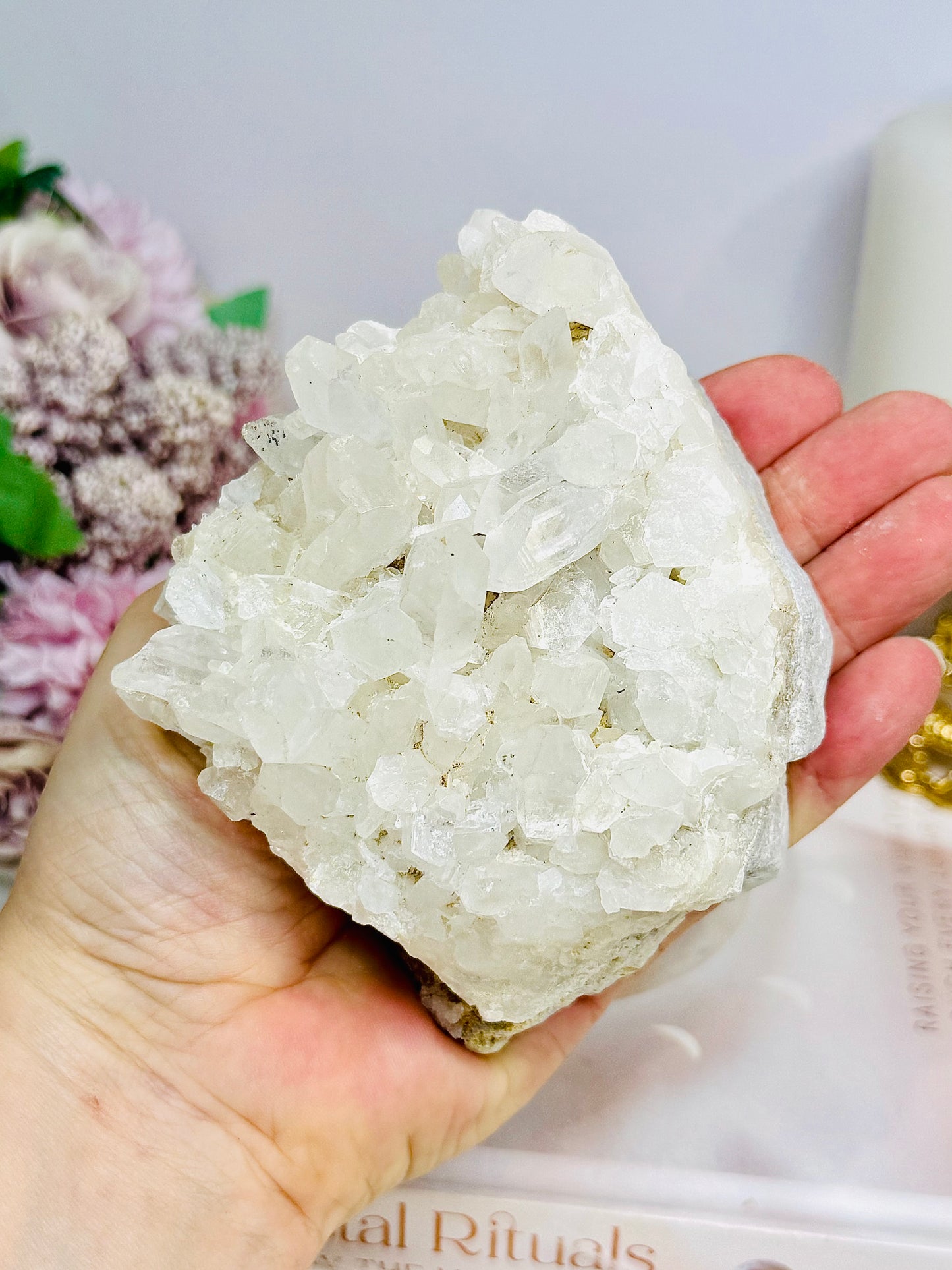 Large Clear Quartz Cluster Specimen 12cm 462g