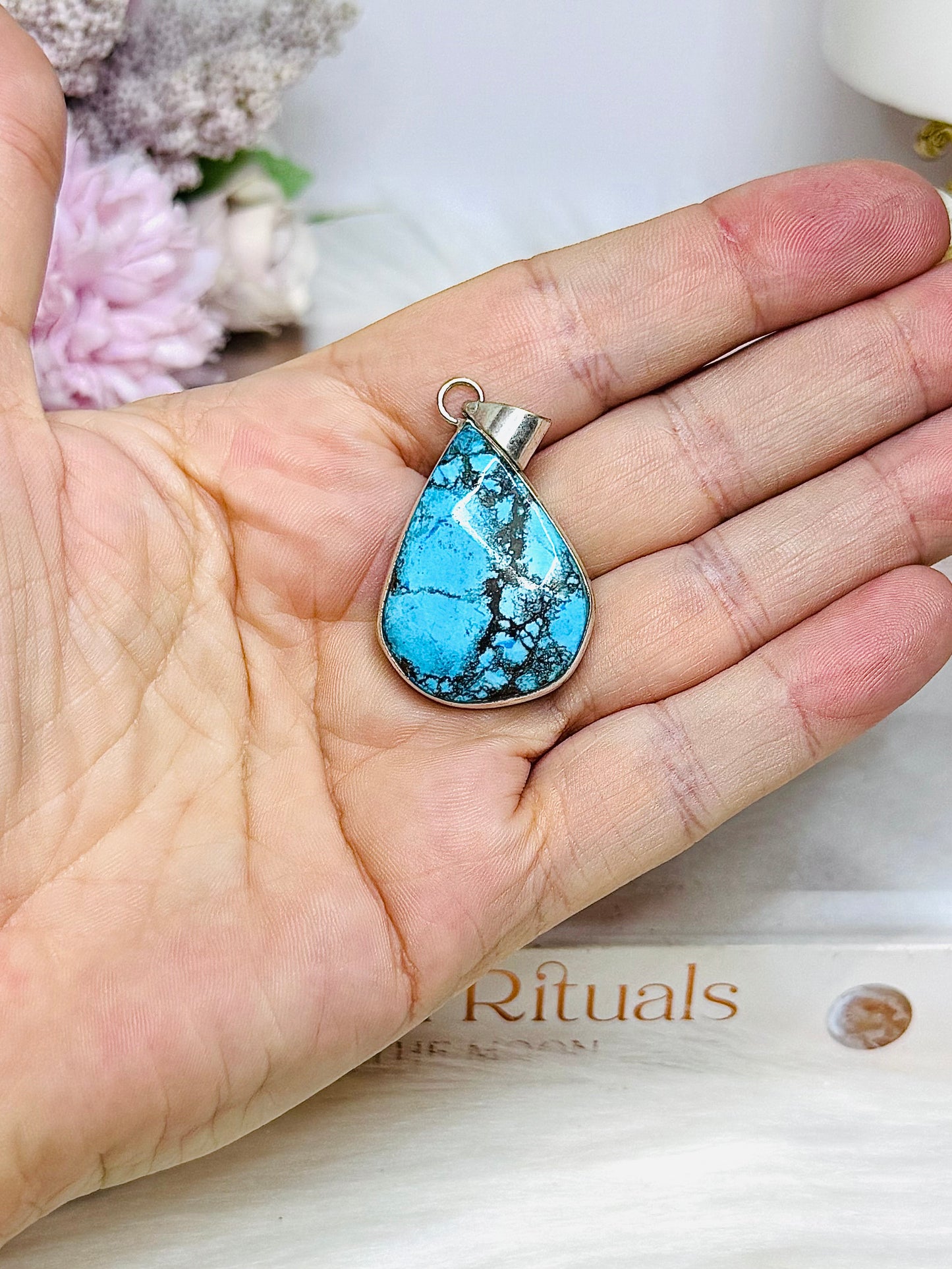 Sterling Silver 925 Navajo Turquoise Pendant