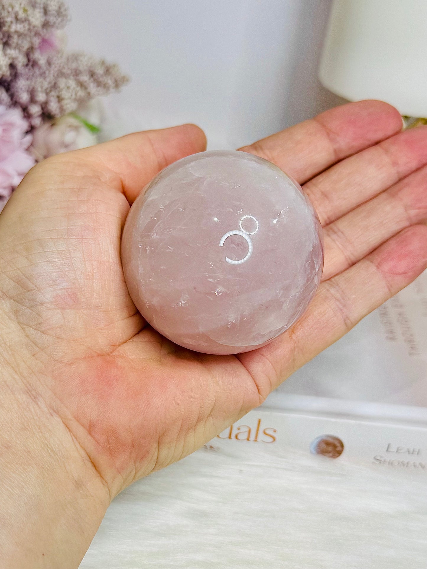 Rose Quartz Sphere On Stand 231g