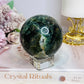 Large Green Jasper Druzy Sphere on Stand 490g
