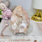 Druzy Flower Agate Flame on Stand 11cm