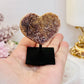 Beautiful 6cm Amethyst Carved Heart On Stand From Brazil