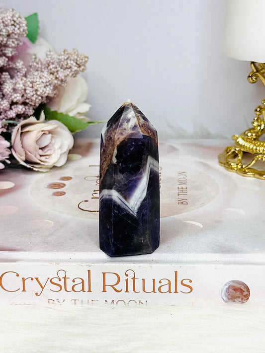 Chevron Amethyst Tower 6.5cm