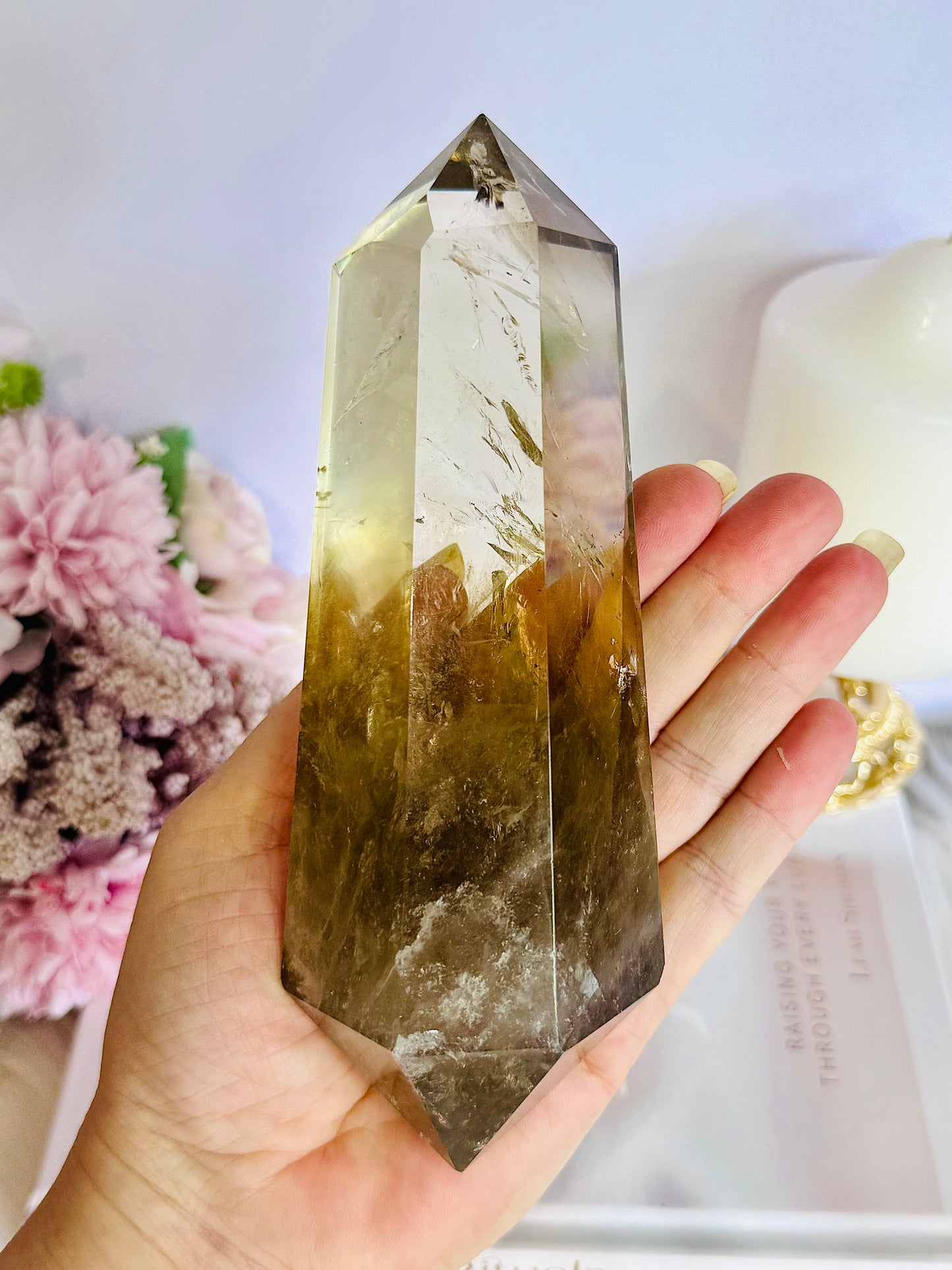 Magnificent Large 17cm 594gram Citrine Double Terminated Point