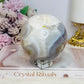 Large Flower Agate Sphere On Stand 848g