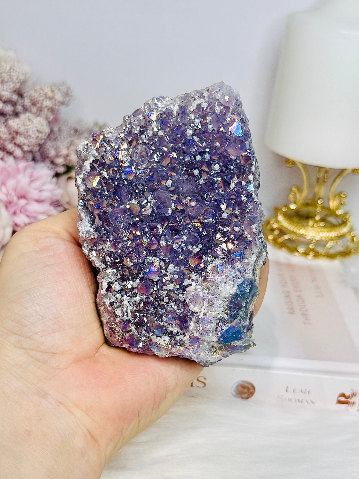 Angel Aura Amethyst Cluster 10cm 352g