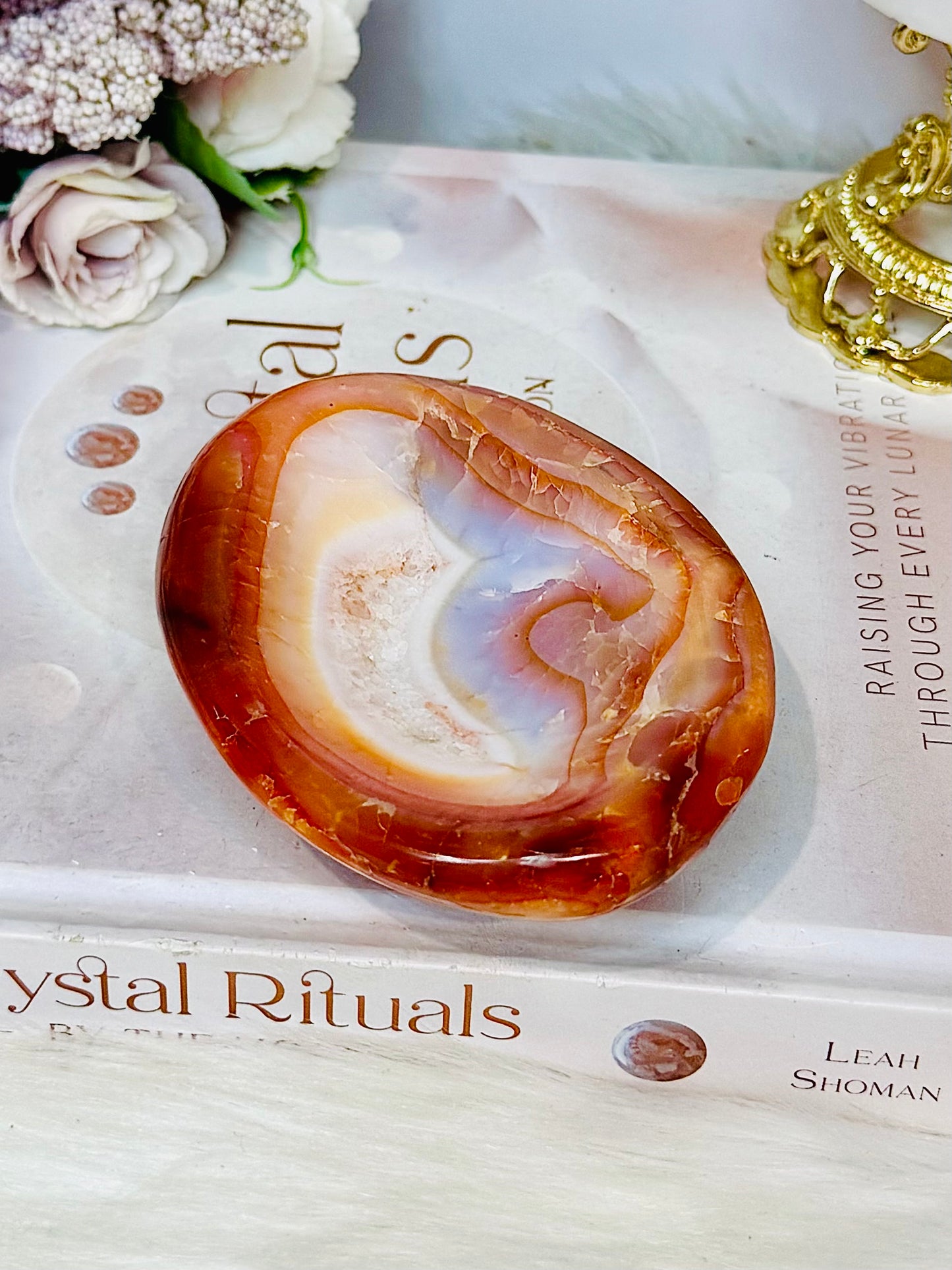 Carnelian Carved Bowl 259g