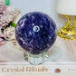 Large Purple Lepidolite Sphere on Stand 564g