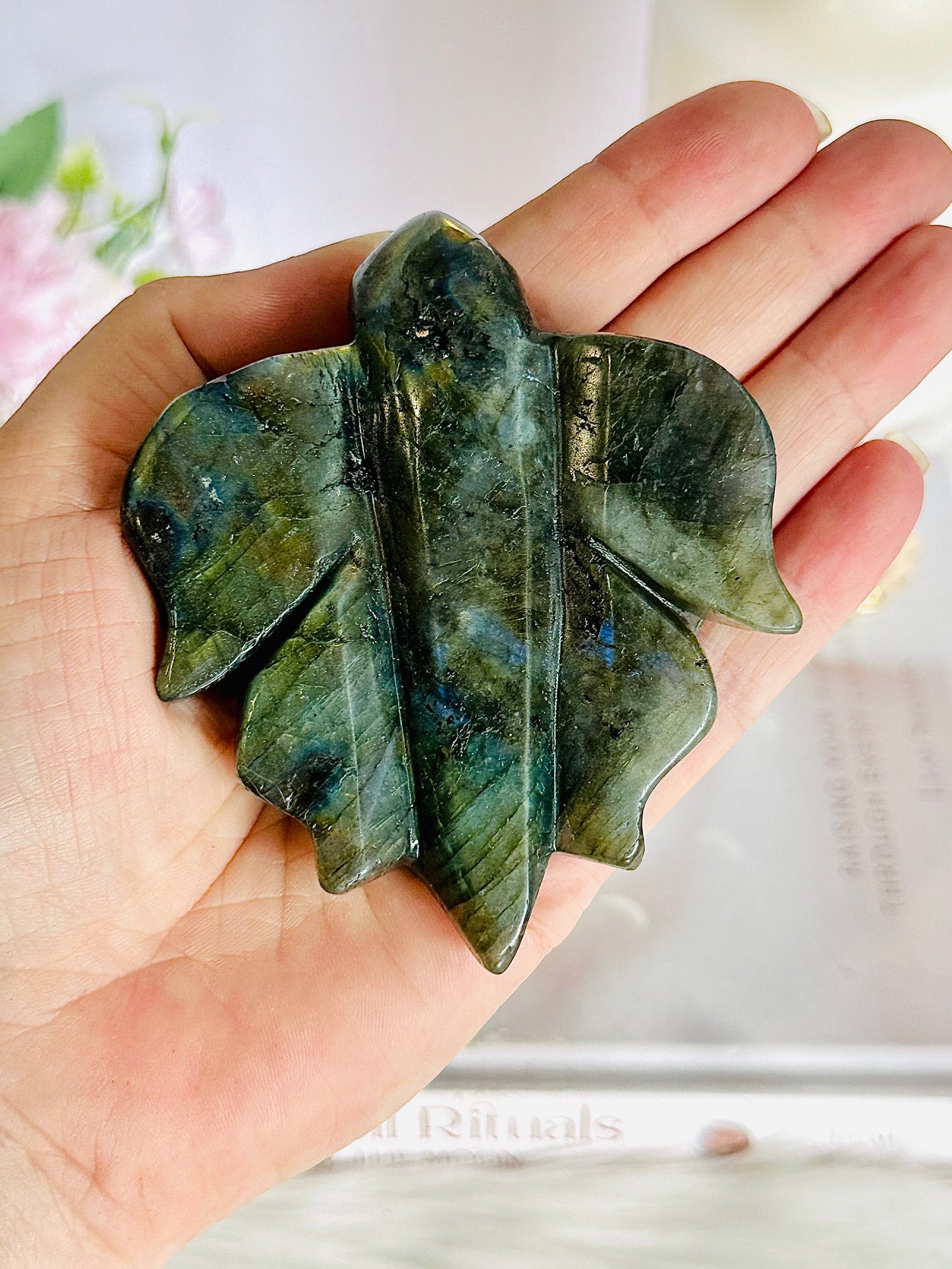 The Most Stunning Absolutely Full Of Gorgeous Flash High Grade Labradorite Carved Turtle 10cm