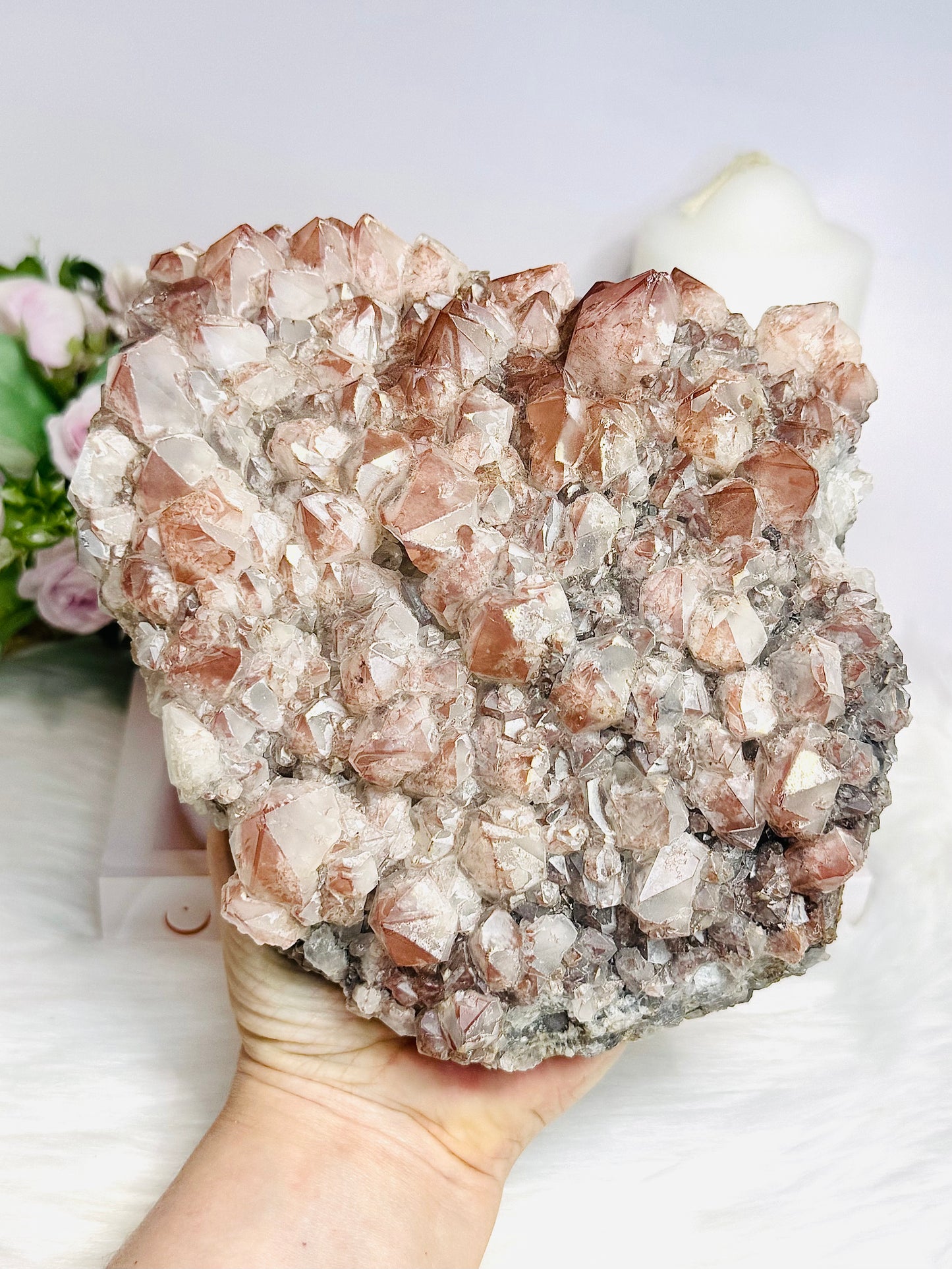 Huge Natural Pink Lithium Cluster From Minas Gerais Brazil 1.77KG 16cm