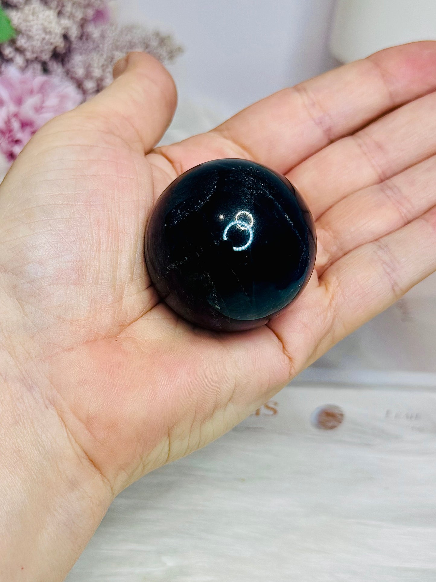 Rare Blue Fluorite Sphere On Stand 120g
