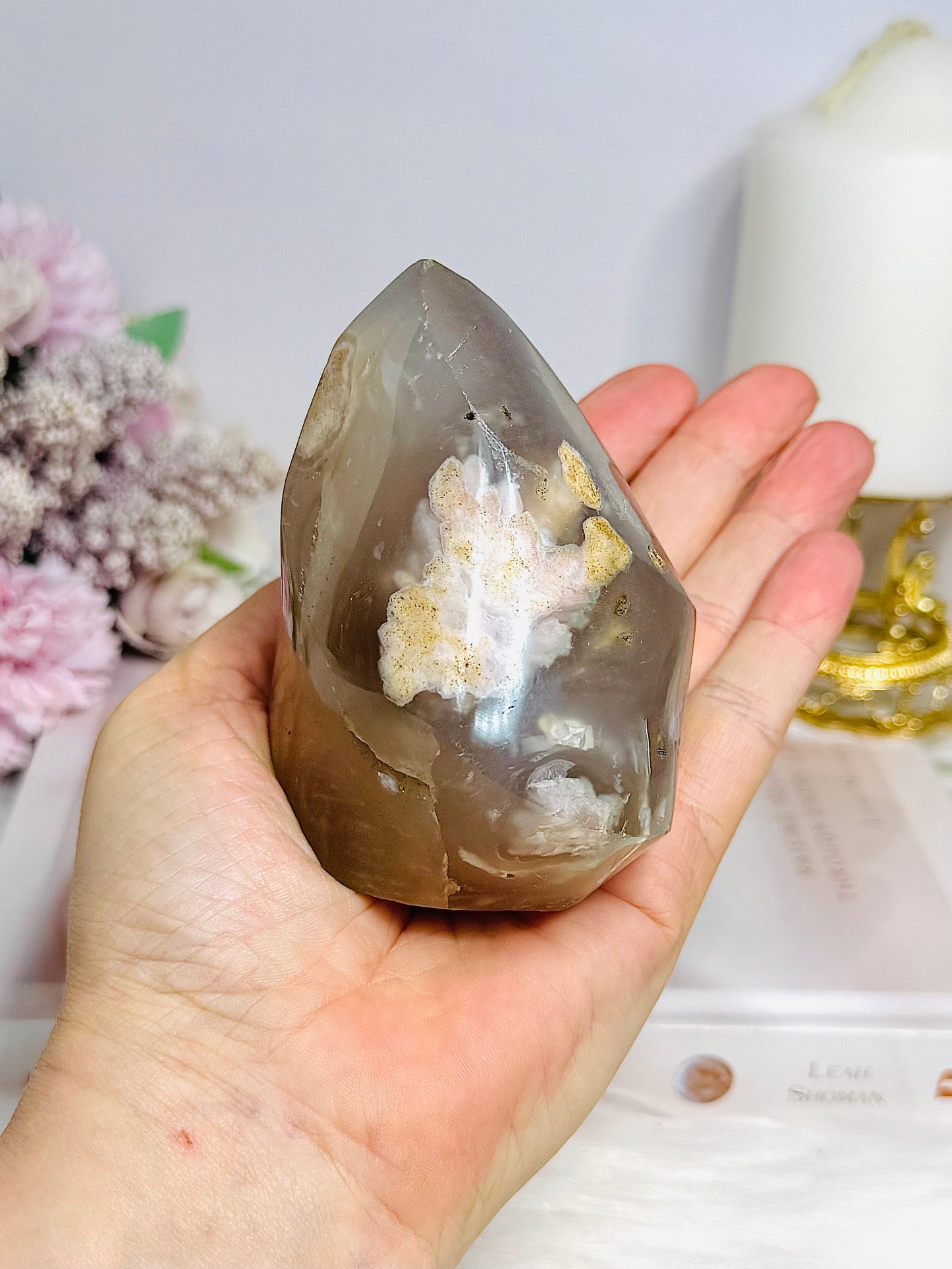 Chunky Flower Agate Flame 447g